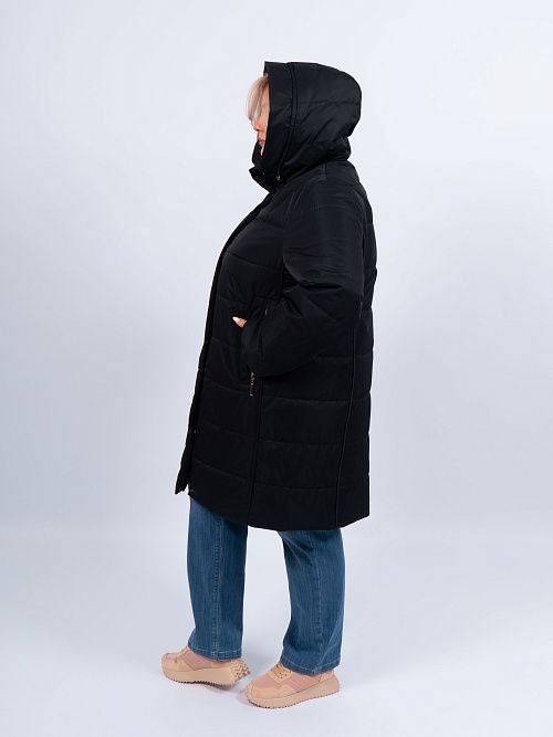 GWC4721I-G901 Пальто утепленное женское черный ICEbear 