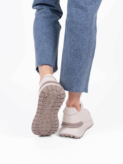 81266-L501-005 Полуботинки женские натуральная кожа бежевый 365 