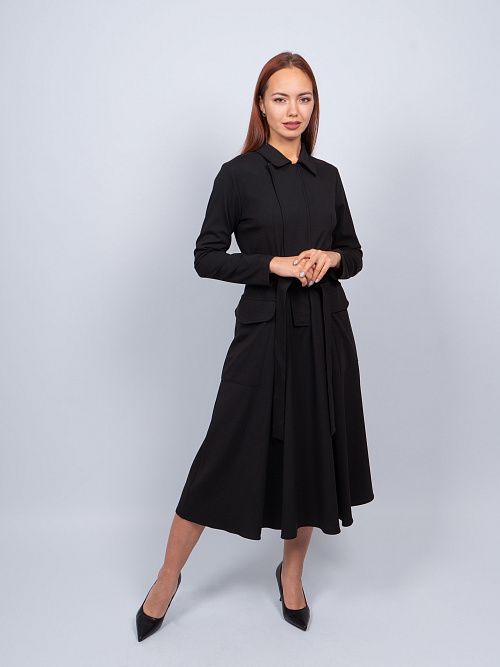 246011 Платье женское черный MIRA MIA 