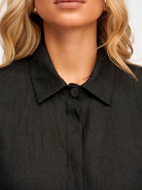 7842 ИЛ24 Блузка женская черный ELECTRA STYLE 