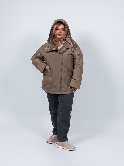 9258-1 Куртка женская зеленый Baimuni 