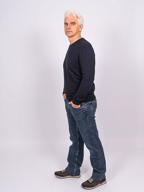 823-0760.O019.Y001.L.B0301 Джемпер мужской синий LUXOR 