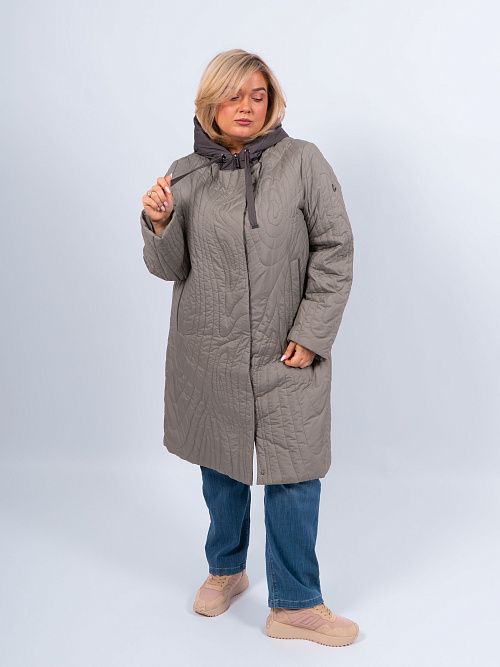 9293 Пальто утепленное женская зеленый ILAMONER 