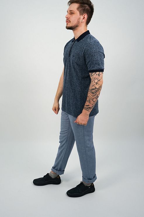 821-1244.O491.Y000.L.B0281 Поло мужская синий LUXOR 