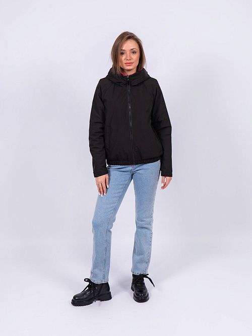 5752-364 Куртка женская двусторонняя фуксия ICEBEAR 