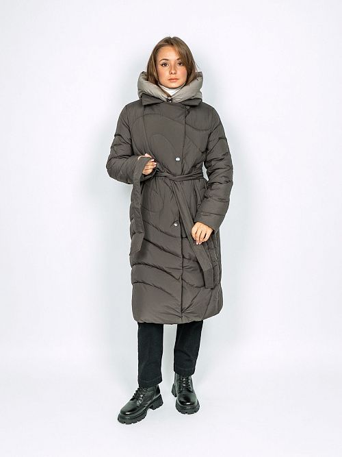 78107/4 Пальто женское зеленый Baimuni 