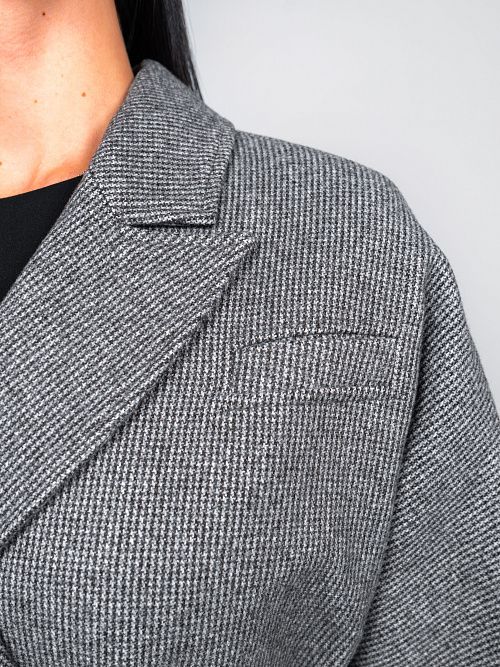 KR-309-МЗ-сер Пальто женское серый 365 