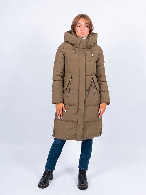 GWD4762I-G165 Пальто женское хаки ICEbear 