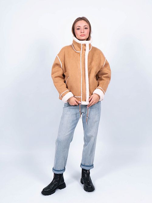 Дубленка женская коричневый Camel Sempati 