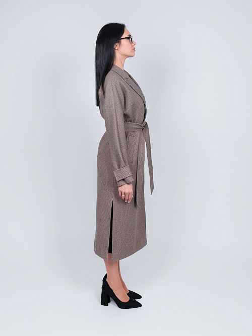 KR-309-МЗ-кор Пальто женское коричневый 365 