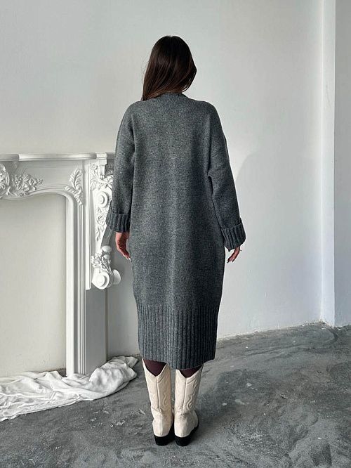 8106-gray Кардиган женский серый GIRL 
