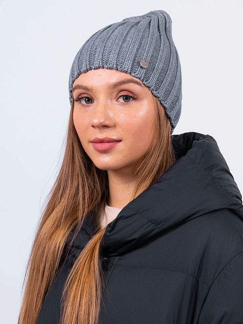 ЛАЙКА Шапка женская темно-серый ELITE LINE 