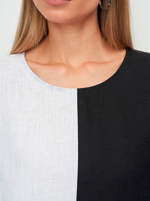 52127-ПЛ Платье женское черно-белый ELECTRA STYLE 