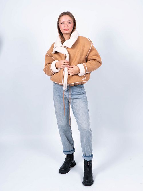 Дубленка женская коричневый Camel Sempati 