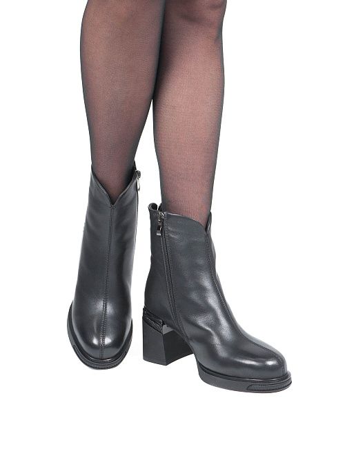 JA325-X121-P8008M Ботинки женские натуральная кожа черный 365 