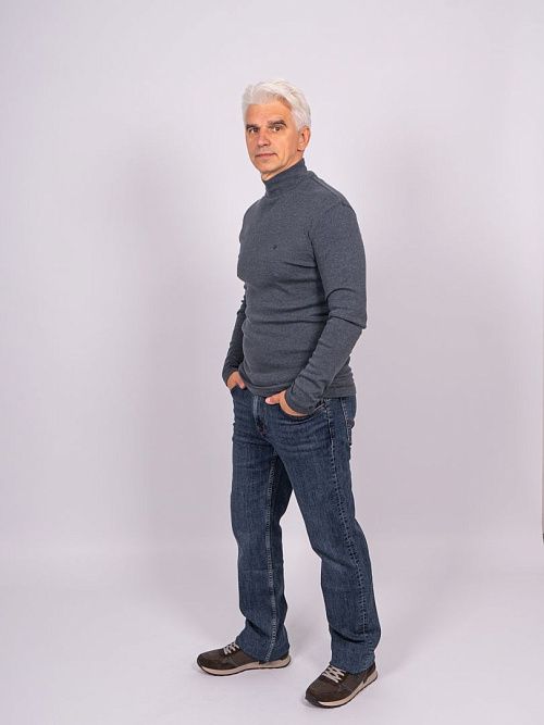 822-0453.O315.Y000.L.S0371 Водолазка мужская серый LUXOR 