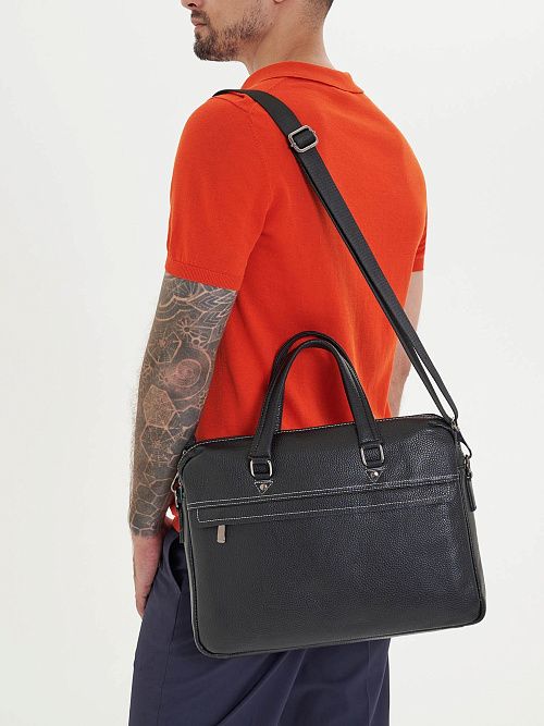 114-638-11-4 Портфель мужской черный Portofiano 