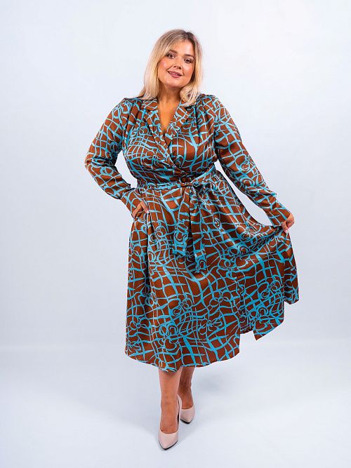 Платье Бриджит женское коричневый KЛЮКVА 