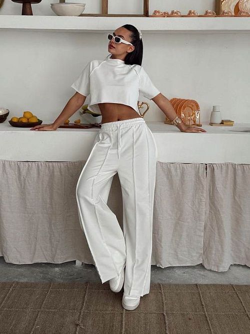 4614 Брюки женские белый GIRL 