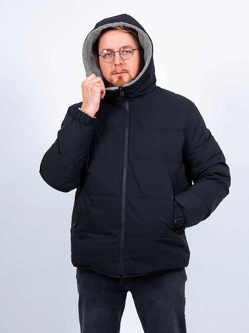 MWD4902I-М902 Куртка мужская двухстронняя черный/серый ICEbear 