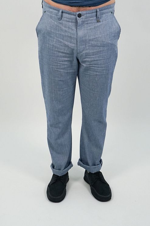 805-1996.L218.Y002.L.B0181 Брюки чинос мужские голубой LUXOR 