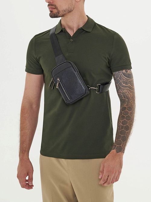 114-635-11-4 Сумка мужская черный Portofiano 