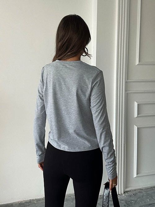 4624-gray Лонгслив женский серый Girl 