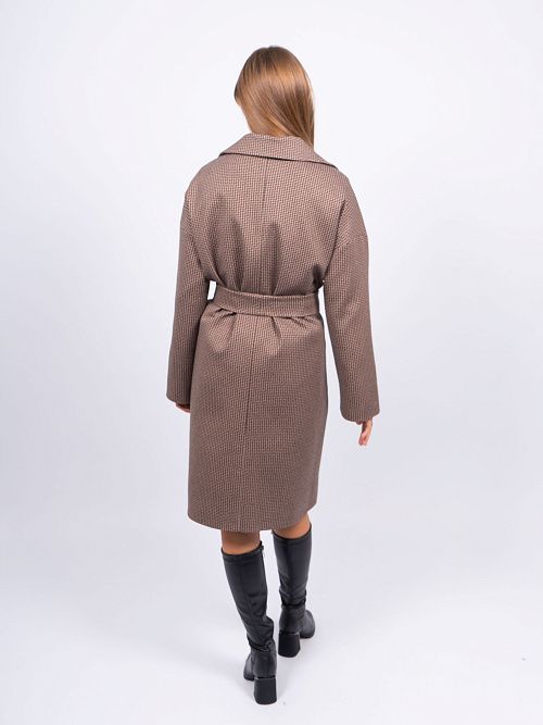 KR-291-Гус.лапка723 Пальто женское темно-коричневый Sempati 