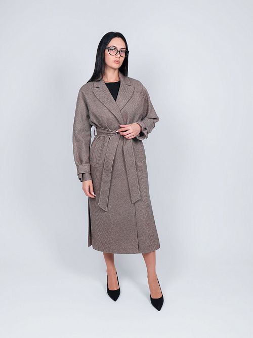 KR-309-МЗ-кор Пальто женское коричневый 365 