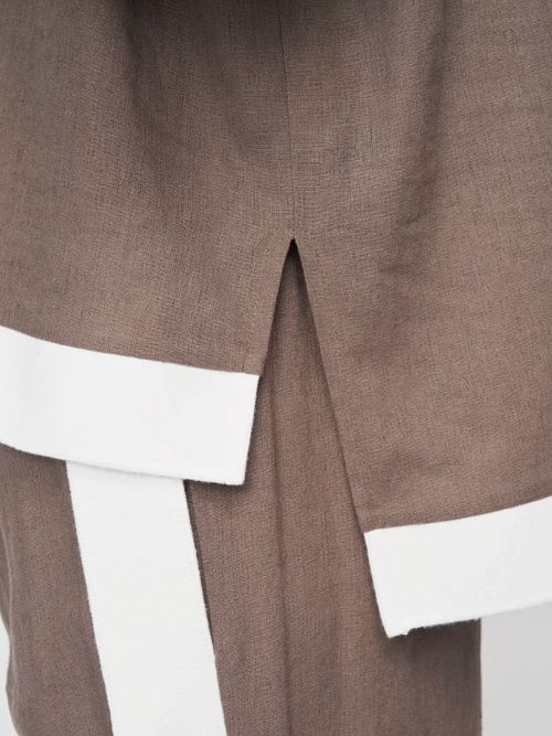 52125-БЛ Блузка женская графитово-белый ELECTRA STYLE 