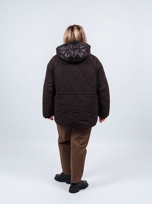 7616D Куртка женская черный Baimuni 