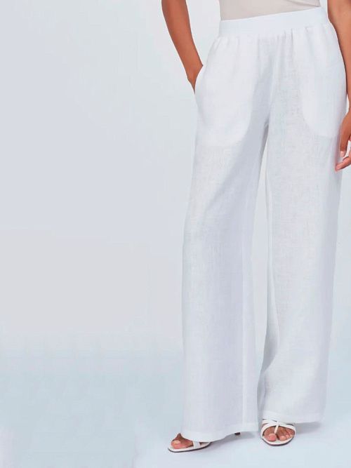 52104-БЛ Брюки женские белый ELECTRA STYLE 