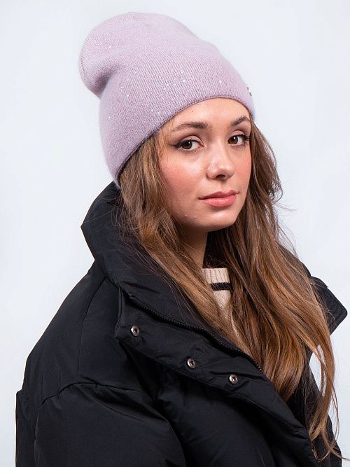ФЛОРА Шапка женская лиловый ELITE LINE 