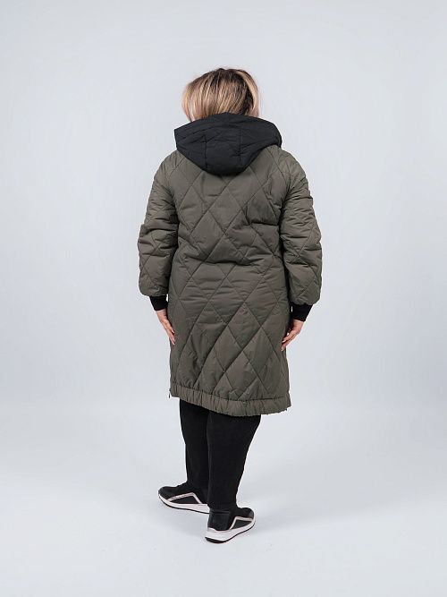 3645-1 Пальто женское зеленый Baimuni 