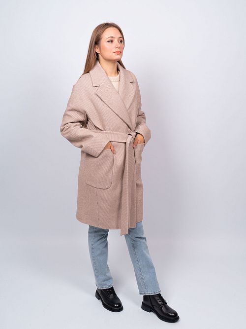 KR-293N-Мал.звезда Пальто женское бежевый Sempati 