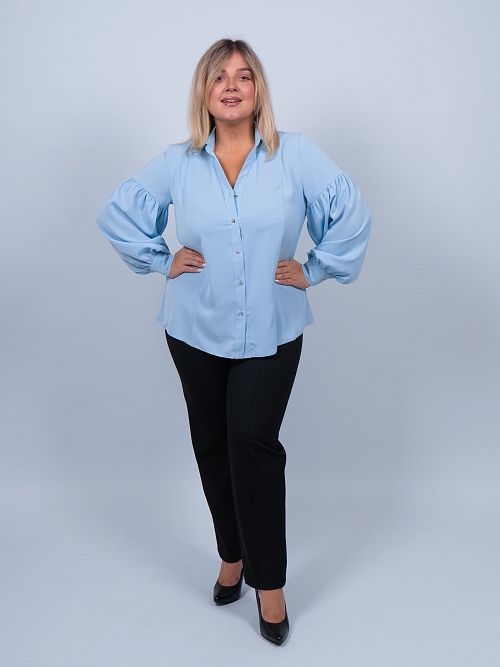 Леонардо Блузка женская голубой ZAR STYLE 