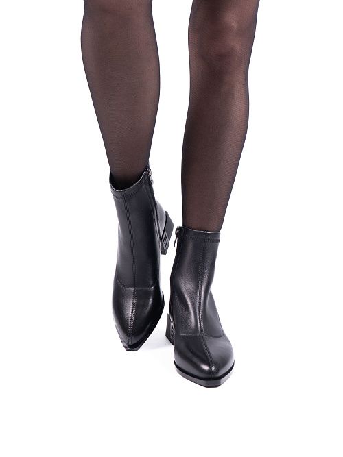 V137-N291-1 Ботинки женские натуральная кожа черный 365 