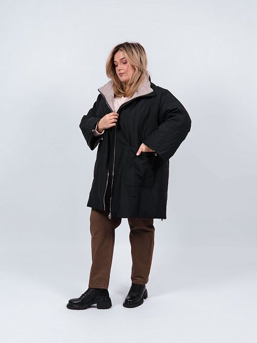 9101 Пальто женское черный Baimuni 