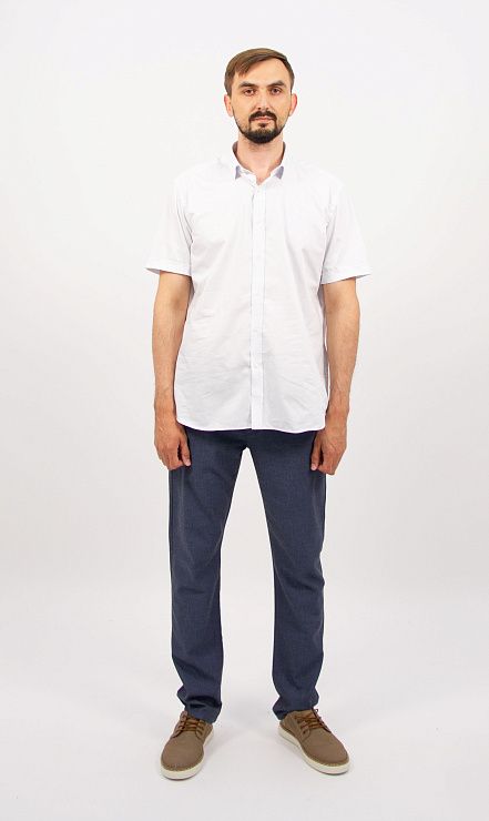 828-0199.C862.Y000.L.B0161 Рубашка мужская белый LUXOR 