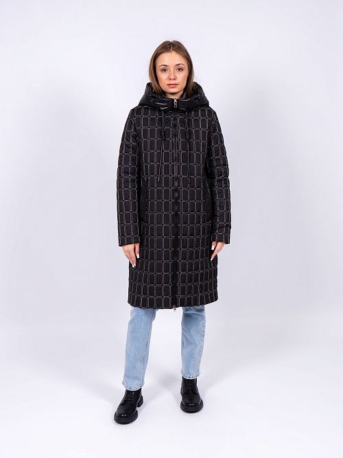 9117 Пальто женское черный Baimuni 