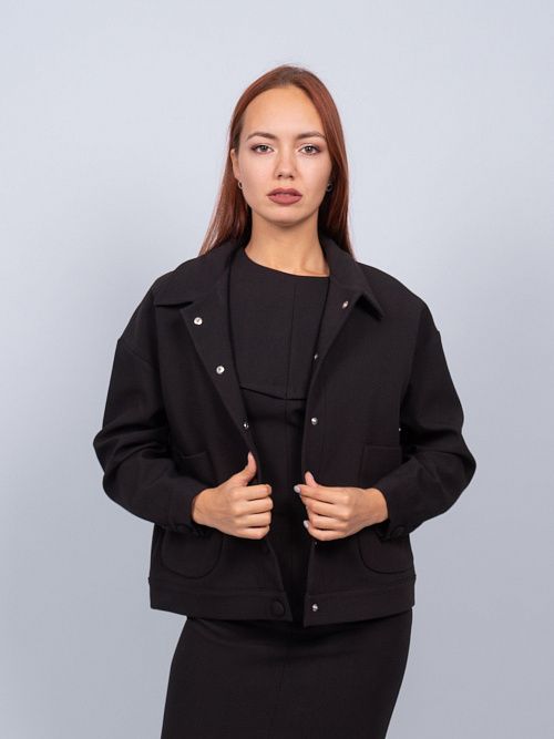 241008 Жакет женский черный MIRA MIA 