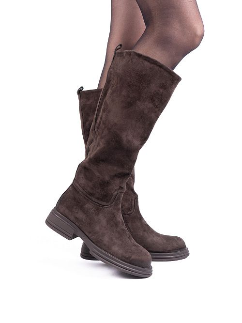 JA295Y-K595-P1375BM Сапоги женские натуральная кожа коричневые 365 