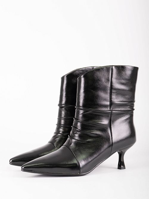 JA206-M320-TP350 Полусапоги женские натуральная кожа черный 365 