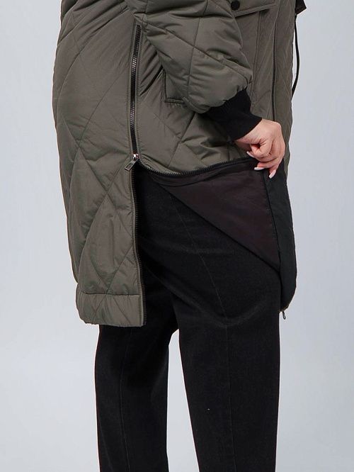 3645-1 Пальто женское зеленый Baimuni 