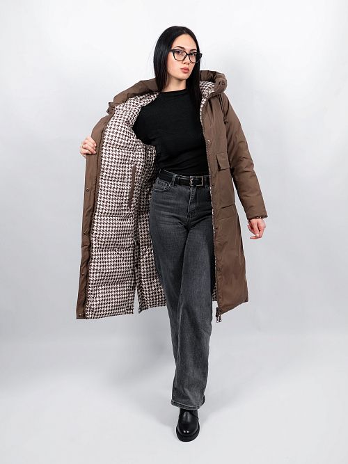 GWD4682I-G165 Пальто женское коричневый ICEbear 