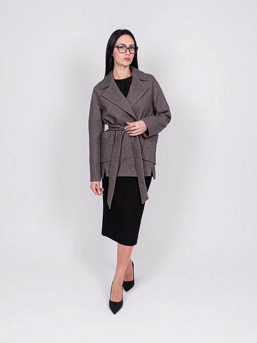 KR-292-МИЛЛ-1 Пальто женское темно-коричневый 365 