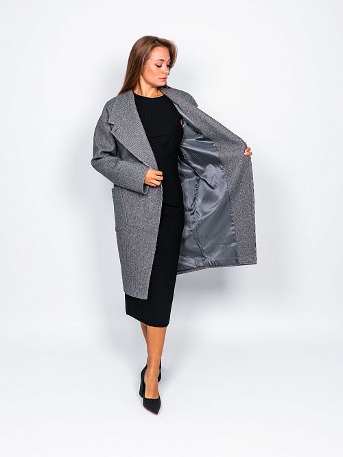 KR-171-МЗ-сер Пальто женское серый 365 