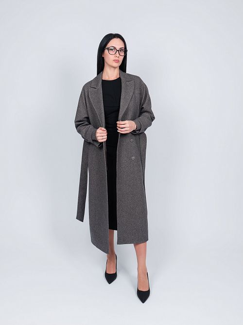 KR-309-МИЛЛ-1 Пальто женское темно-коричневый 365 