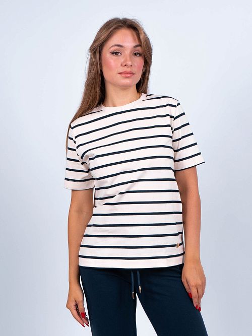 ЕВТ3182/ Футболка женская белый/полоска VERY NEAT 