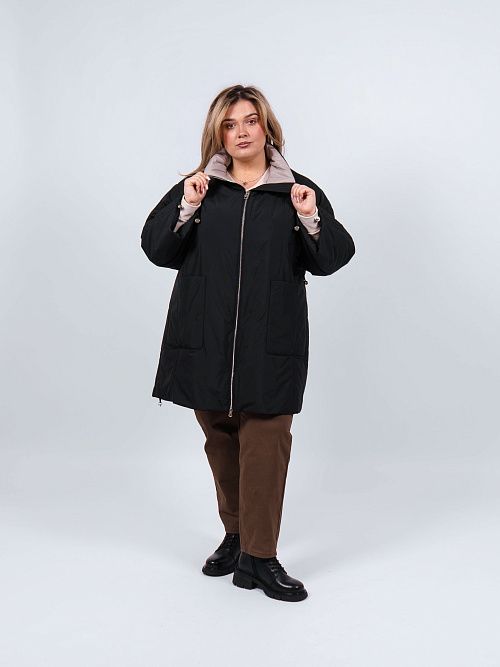 9101 Пальто женское черный Baimuni 